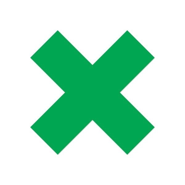 Ergomat DuraStripe Mean Lean 6inx6inx2in Xfts Green, 30PK DSML-X6-G-KIT - main